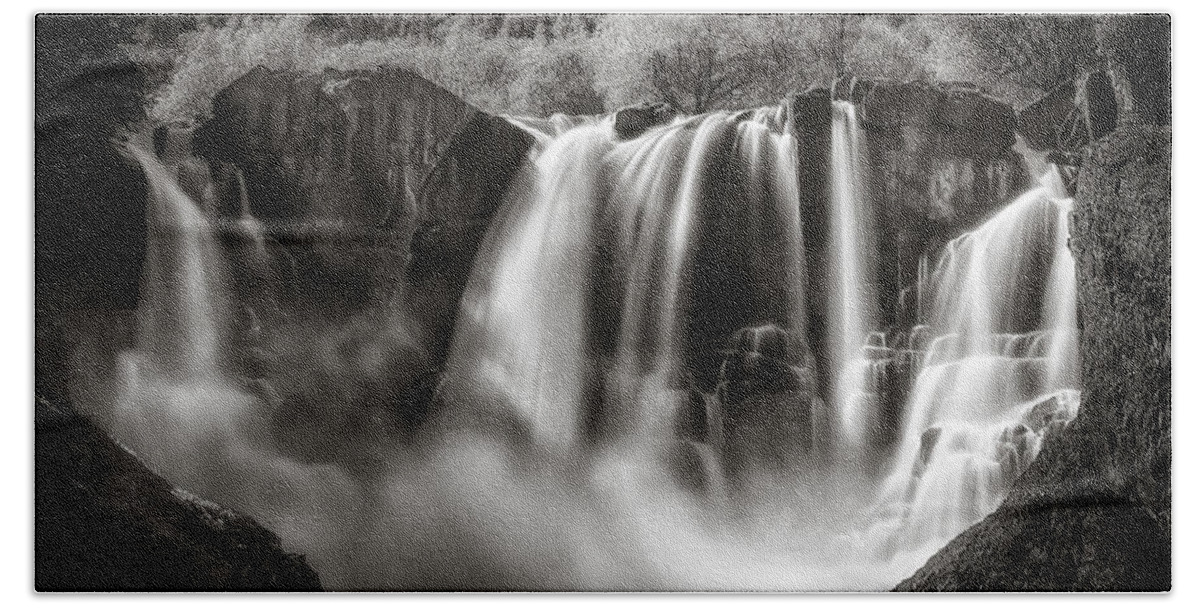 Atmosphere Beach Sheet featuring the photograph Late afternoon at the High Falls by Rikk Flohr