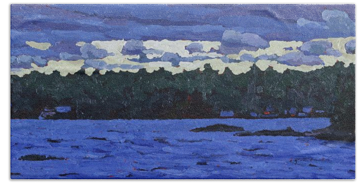 1900 Beach Towel featuring the painting Late Afternoon Glow by Phil Chadwick
