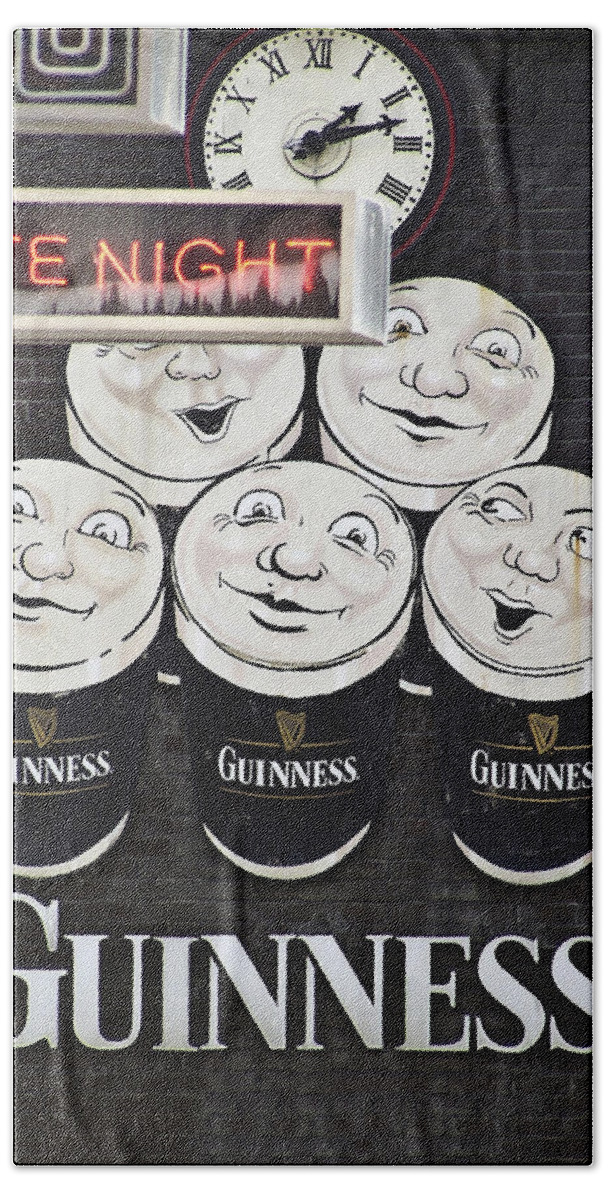 Guinness Beach Towel featuring the photograph Late Night Guinness Limerick Ireland by Teresa Mucha