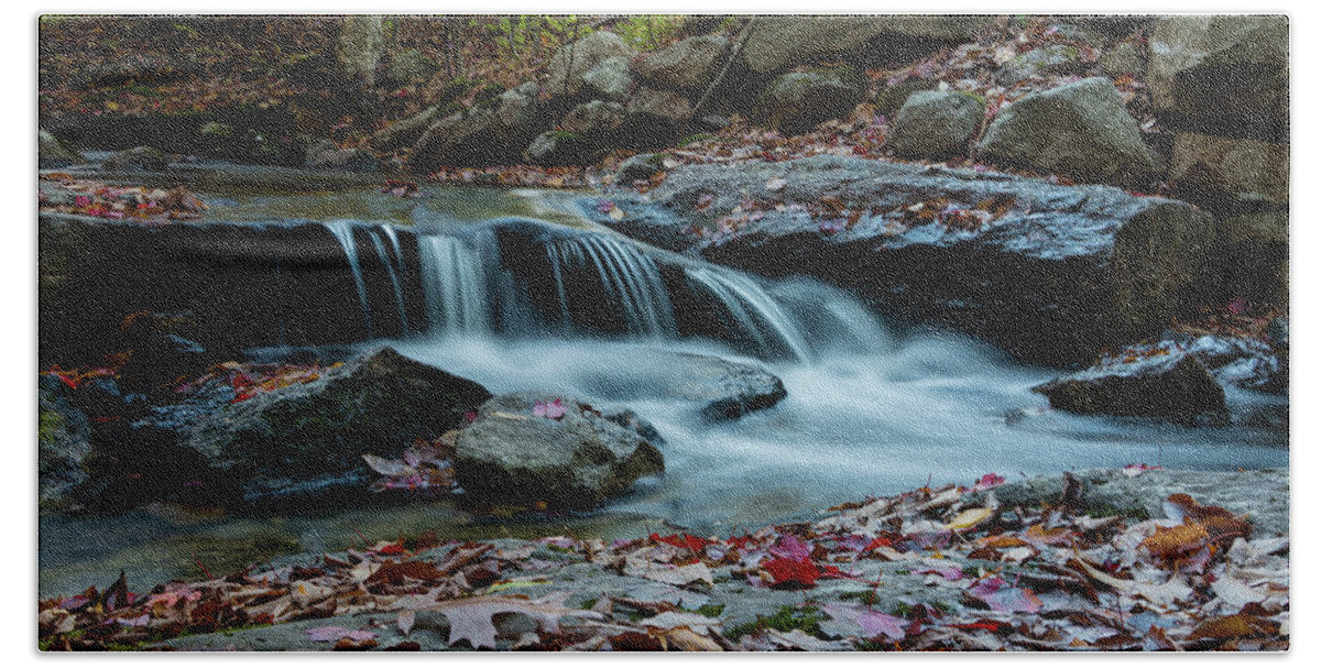 Waterfall Beach Sheet featuring the photograph Late October Morning at Coxing Kill by Jeff Severson