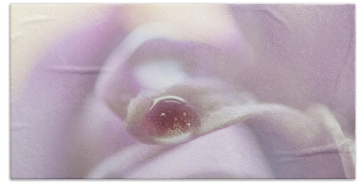 Water Drop Beach Sheet featuring the photograph Lavender Blue Silk by Sue Capuano
