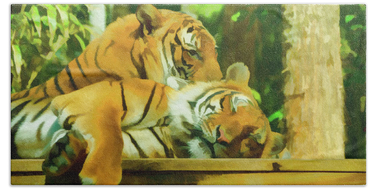 Tiger Beach Towel featuring the photograph Lazy Afternoon by Artful Imagery