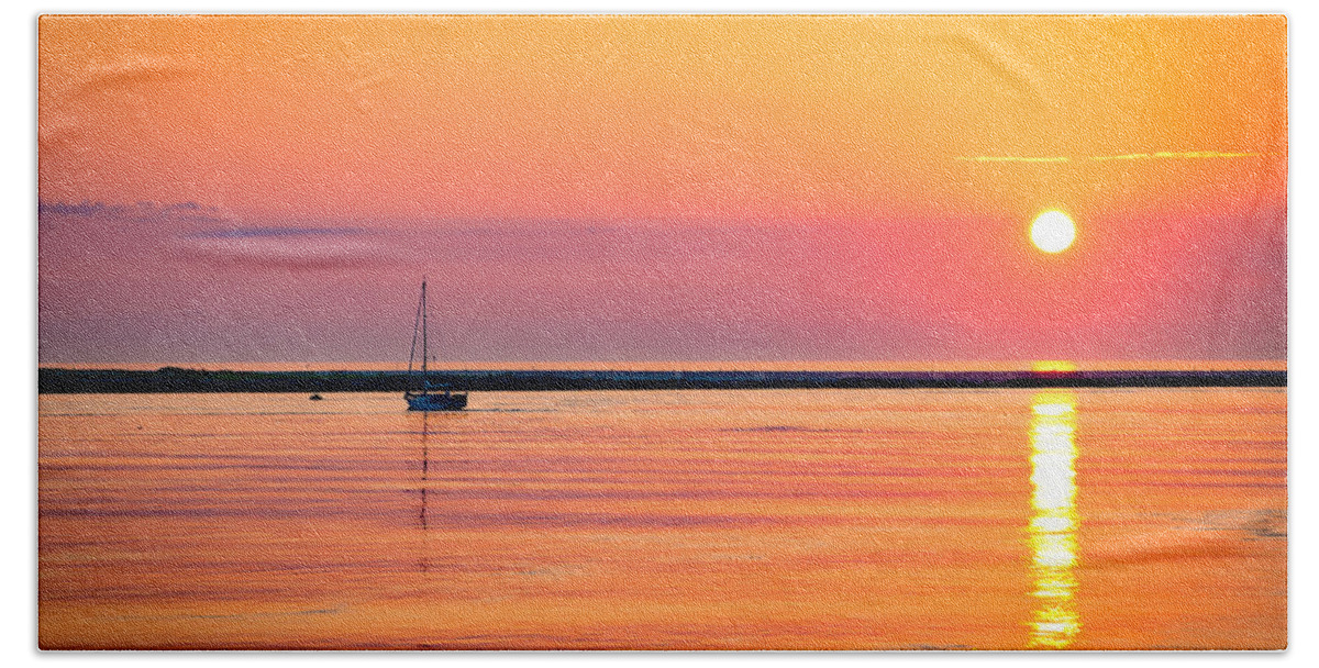 Sunrise Beach Towel featuring the photograph LBI Dawn by Mark Rogers