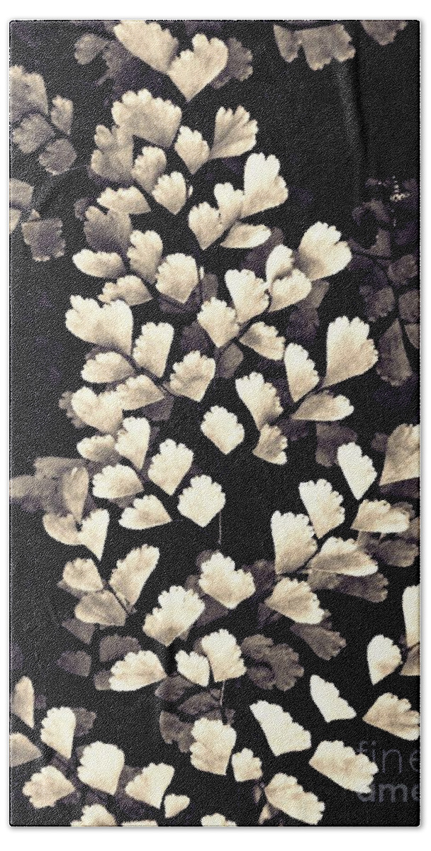 Leaf Beach Sheet featuring the photograph Leaf Abstract 15 Sepia by Sarah Loft