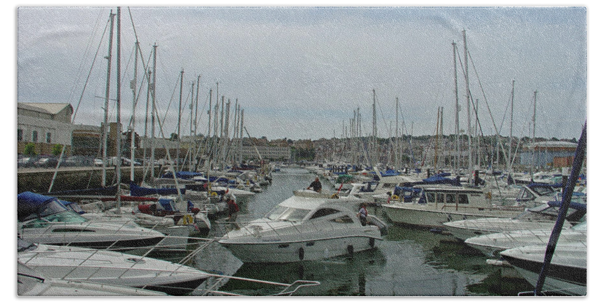 Europe Beach Towel featuring the photograph Leaving Weymouth Marina by Rod Johnson