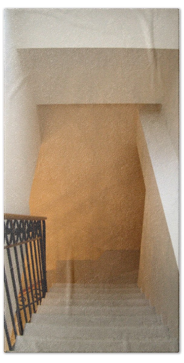 Staircase Beach Towel featuring the photograph Less by Lin Grosvenor