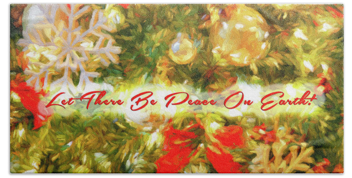 Christmas Card Beach Sheet featuring the photograph Let There Be Peace On Earth 2 by Phil Mancuso