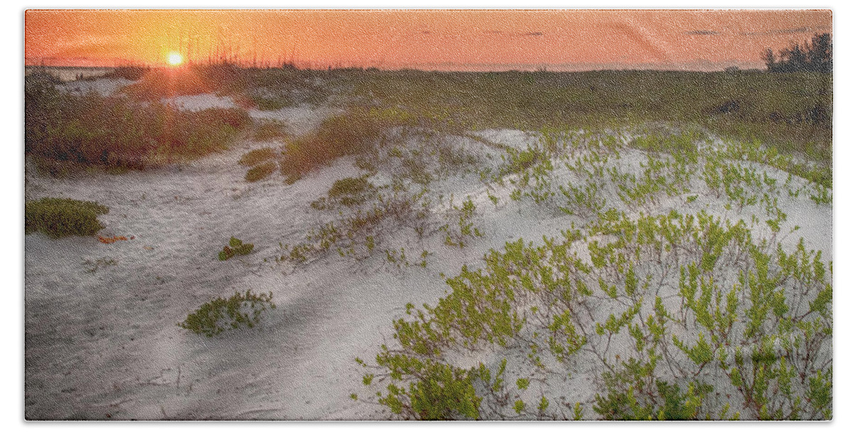 Lido Beach Beach Sheet featuring the photograph Lido Beach Sunset by Mick Burkey