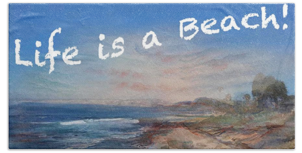 Beach Beach Sheet featuring the painting Life is a Beach by Ryn Shell