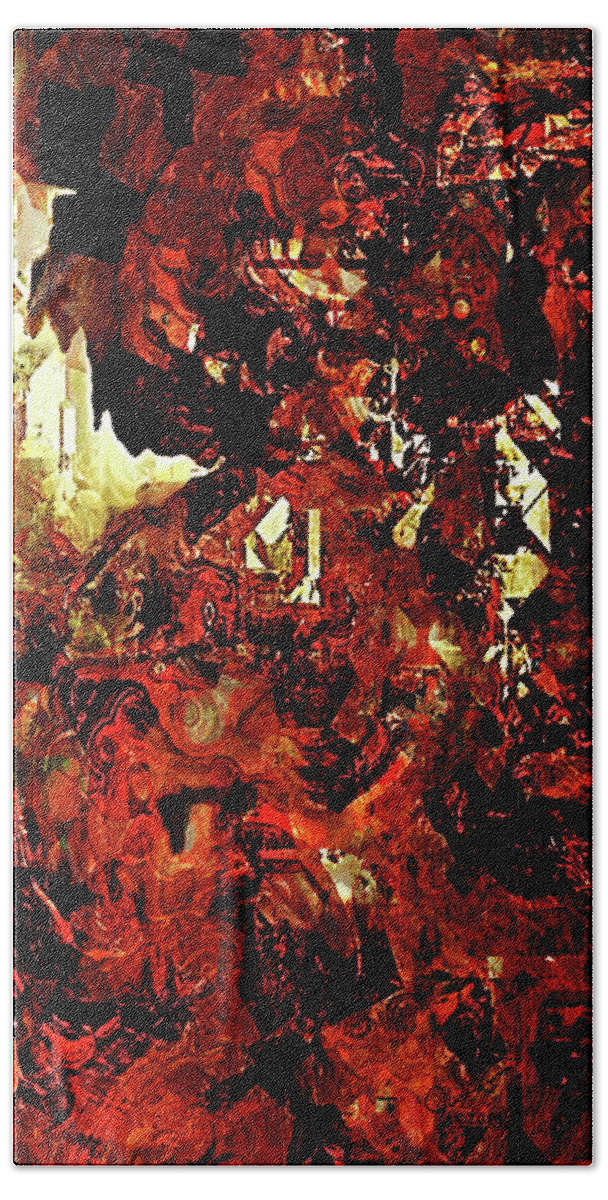 Red Beach Towel featuring the digital art Life on Mars by Judi Lynn