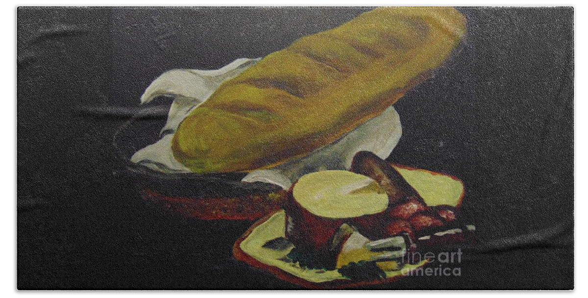 Bread Beach Towel featuring the painting Life by Saundra Johnson