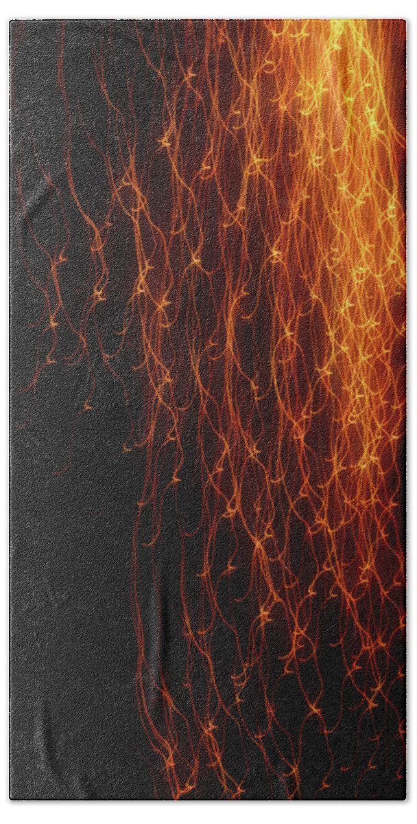 Lights Abstract Beach Towel featuring the photograph Light Waves by Debra Sabeck