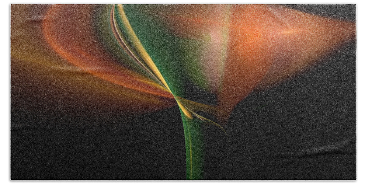 Digital Photography Beach Towel featuring the digital art Lilly of Light by David Lane