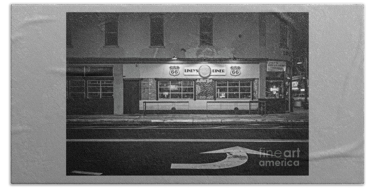 Lindy's Diner Beach Towel featuring the photograph Lindy's Diner on Route 66 by Imagery by Charly