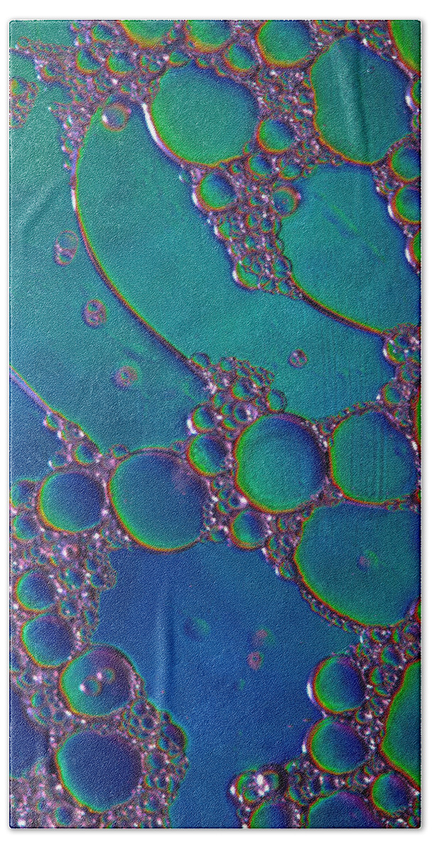 Oil Beach Towel featuring the photograph Liquid Turquoise River Stone by Bruce Pritchett