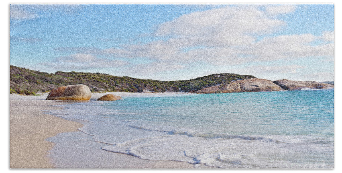 Australia Photography Beach Towel featuring the photograph Little Beach, Australia by Ivy Ho