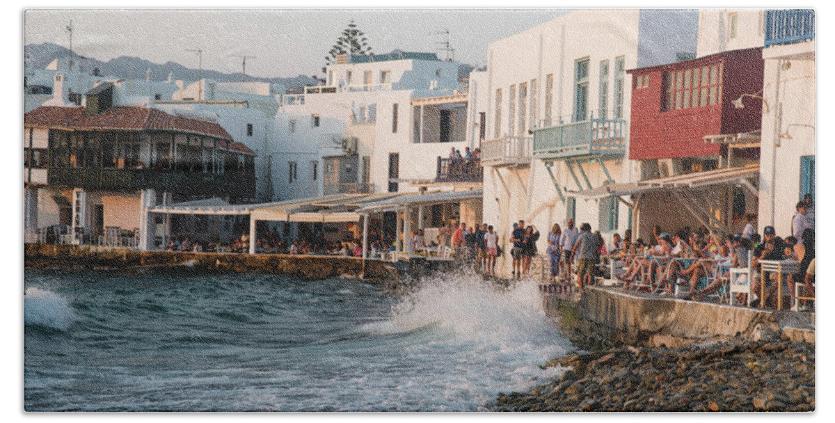 Greece Beach Towel featuring the photograph Little Venice, Mykonos Island, Greece by Michalakis Ppalis