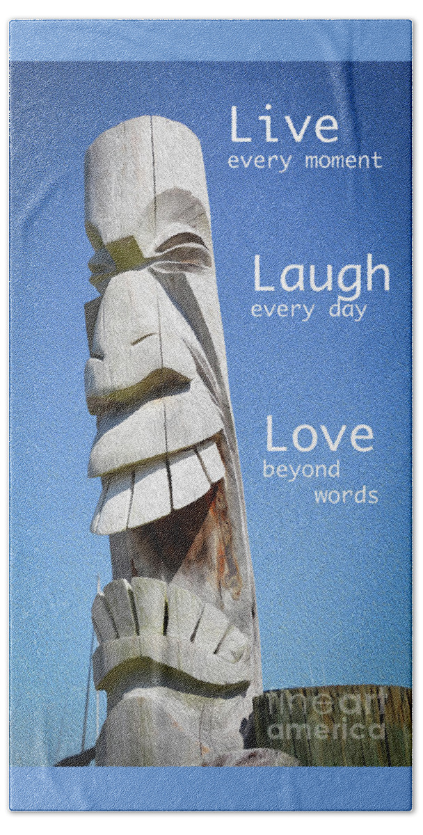 Poster Beach Towel featuring the photograph Live Laugh Love by Lisa Kilby