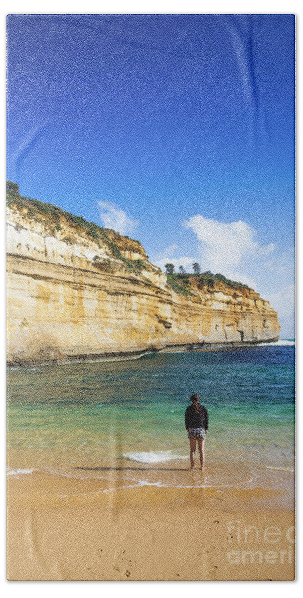 Aussie Beach Towel featuring the photograph Loch Ard Gorge by Andrew Michael