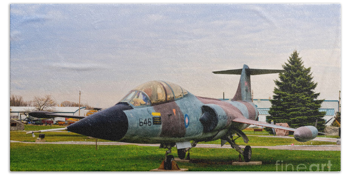 Aircraft Beach Towel featuring the photograph Lockheed Starfighter CF-104 by Les Palenik