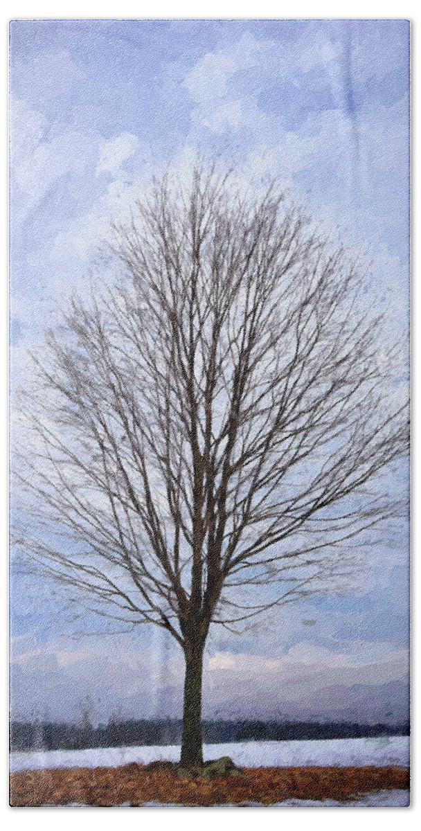 Tree Beach Towel featuring the photograph Lone Tree by Tricia Marchlik