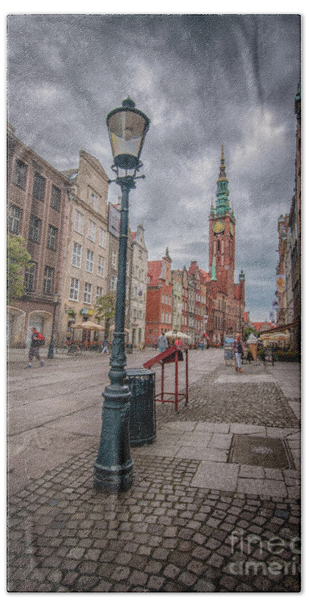 City Beach Towel featuring the photograph Long Market Street in Gdansk by Mariusz Talarek
