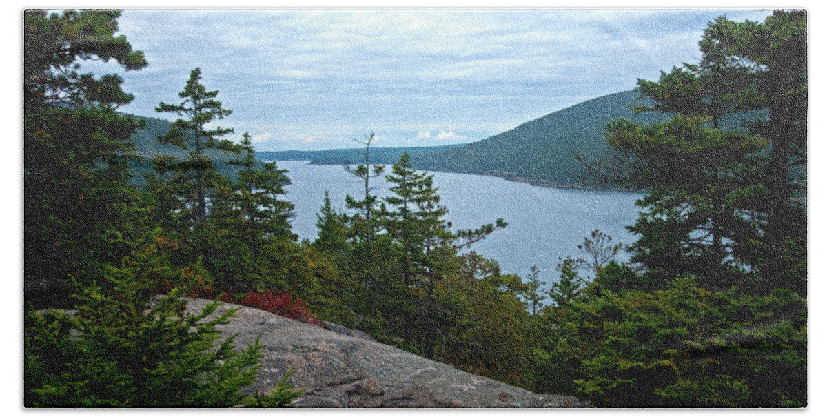 Acadia National Park Beach Towel featuring the photograph Long Pond by Paul Mangold