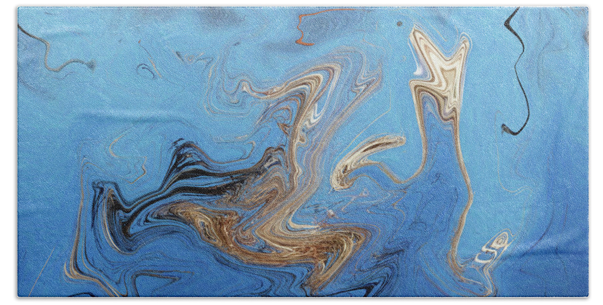 Abstract Beach Towel featuring the photograph Loop Pond Dance by Matt Cegelis