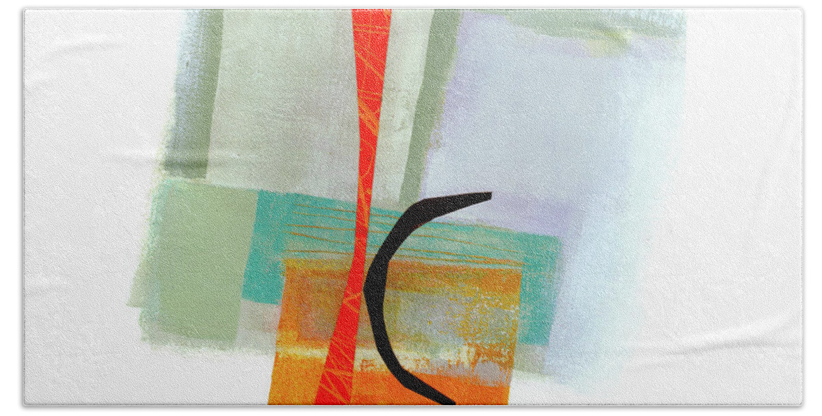 Jane Davies Beach Towel featuring the painting Loose Ends#6 by Jane Davies