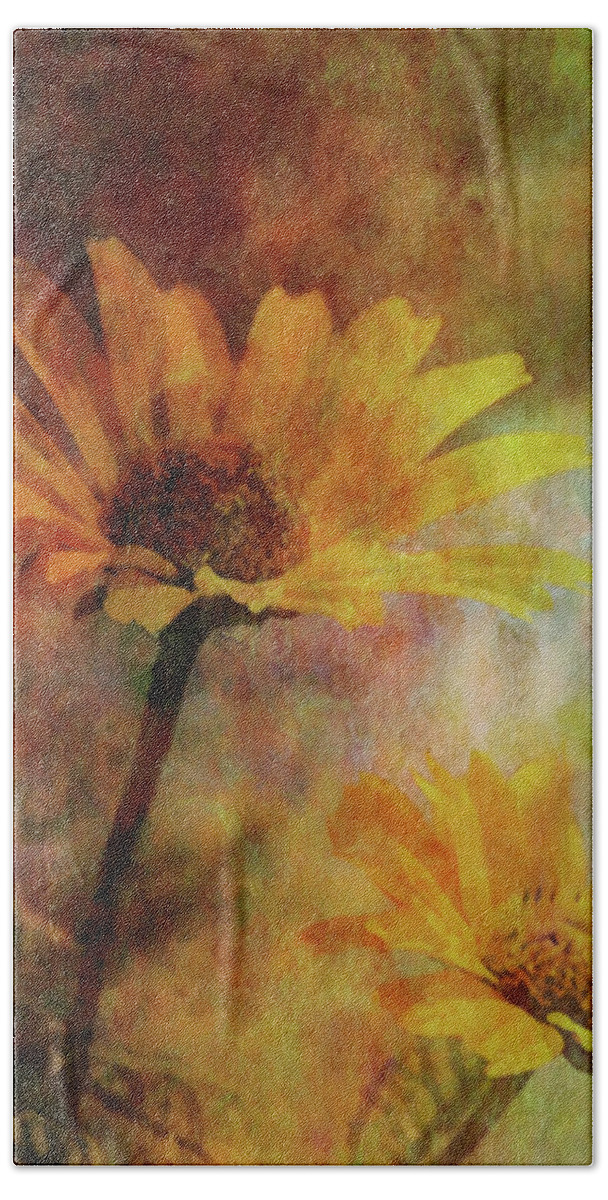 Lost Beach Towel featuring the photograph Lost Yellow Blossoms 3885 LDP_2 by Steven Ward