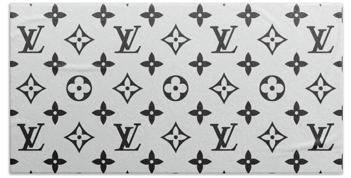 Louis Vuitton Pattern LV 07 Grey Beach Towel for Sale by TUSCAN Afternoon