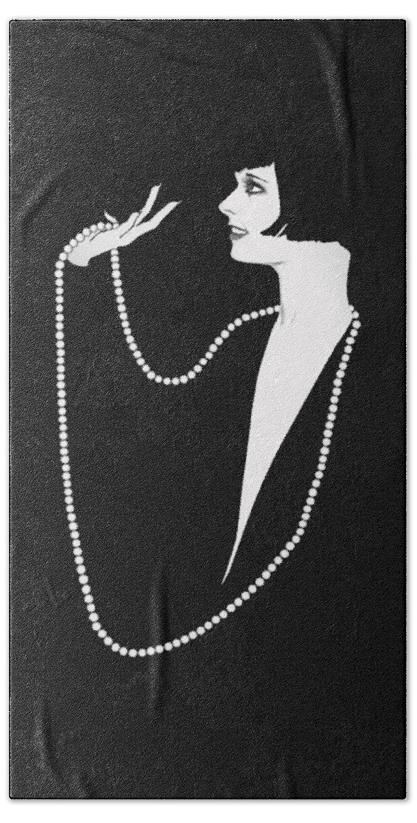 Louise Brooks Official Beach Towel featuring the digital art Louise Brooks by Louise Brooks