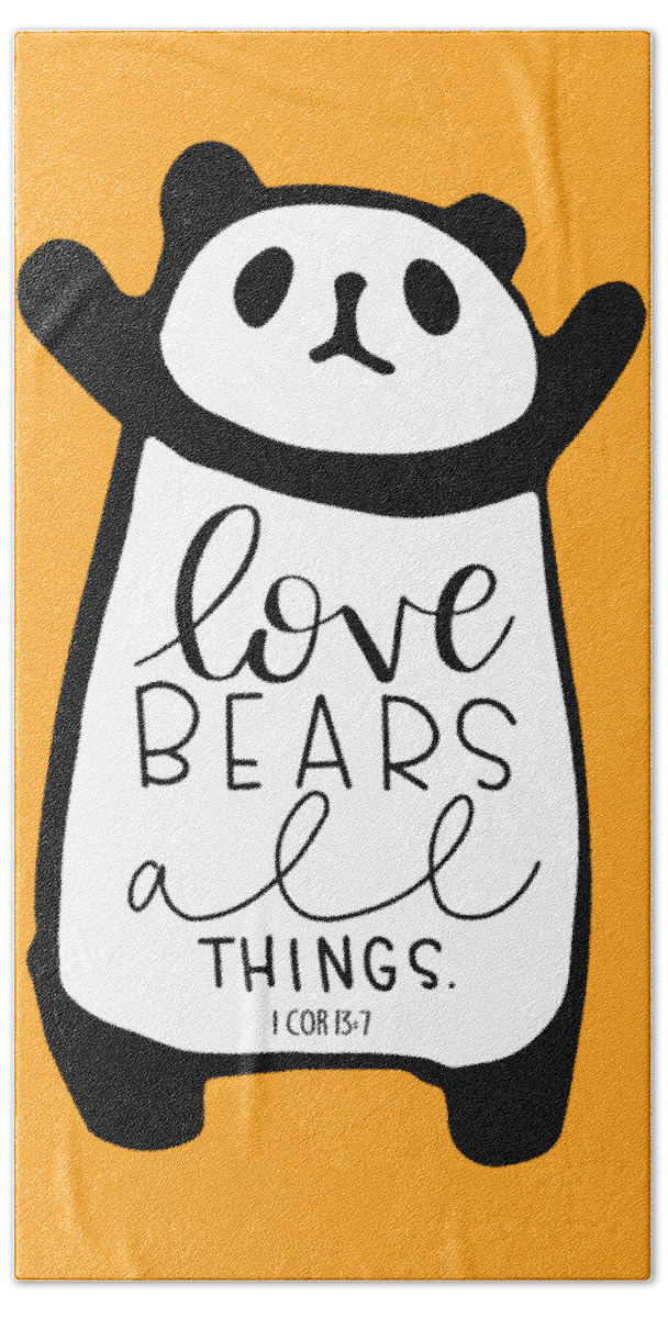Love Beach Sheet featuring the mixed media Love Bears All Things by Nancy Ingersoll