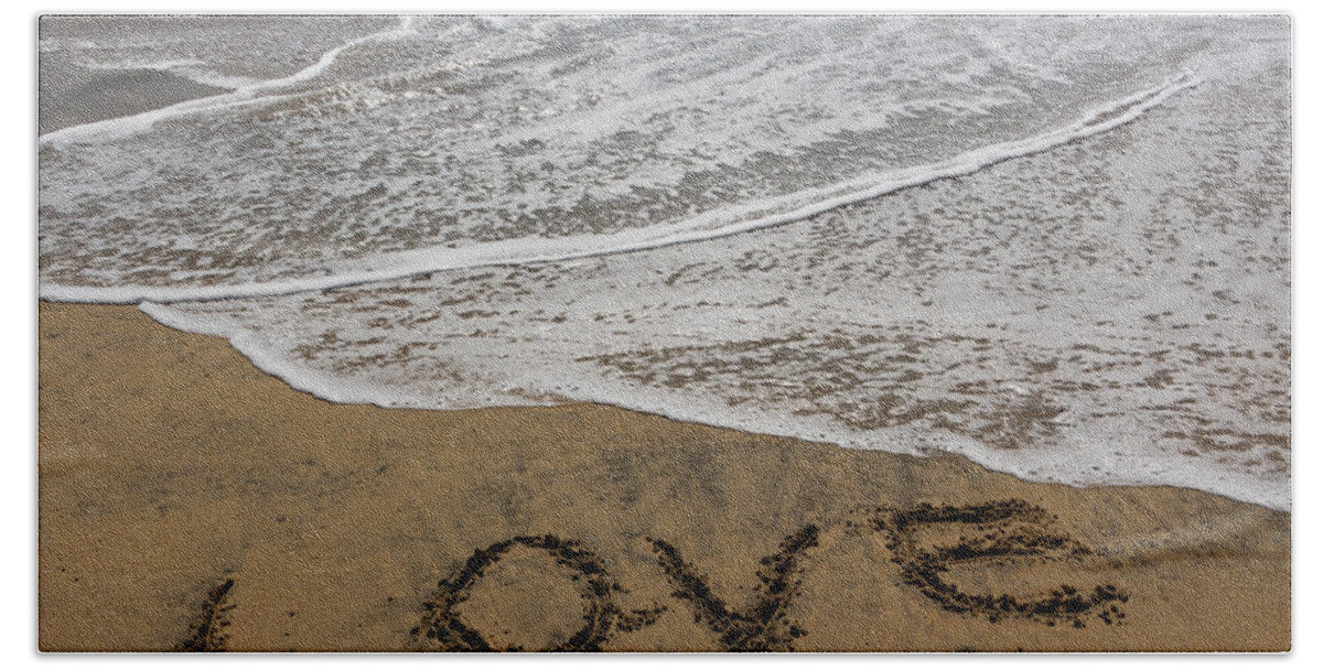 Abstract Beach Sheet featuring the photograph Love On The Beach by Heidi Smith