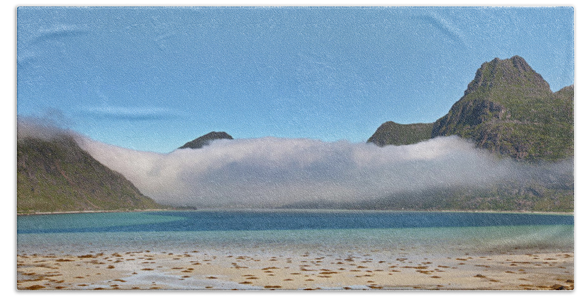 Low Beach Sheet featuring the photograph Low Clouds above Boosen by Aivar Mikko