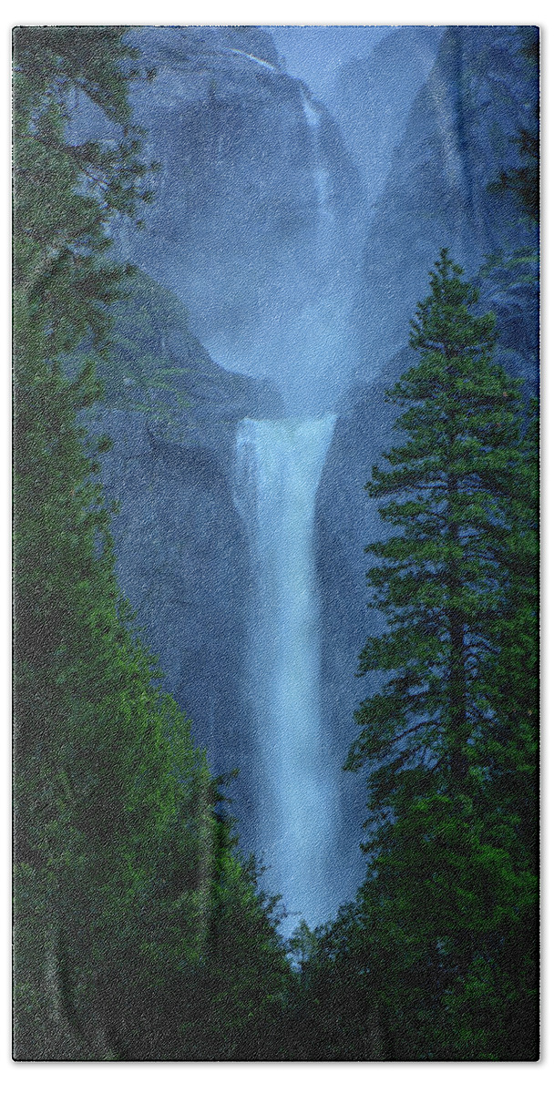 Lower Yosemite Falls Beach Towel featuring the photograph Lower and Middle Yosemite Falls by Raymond Salani III