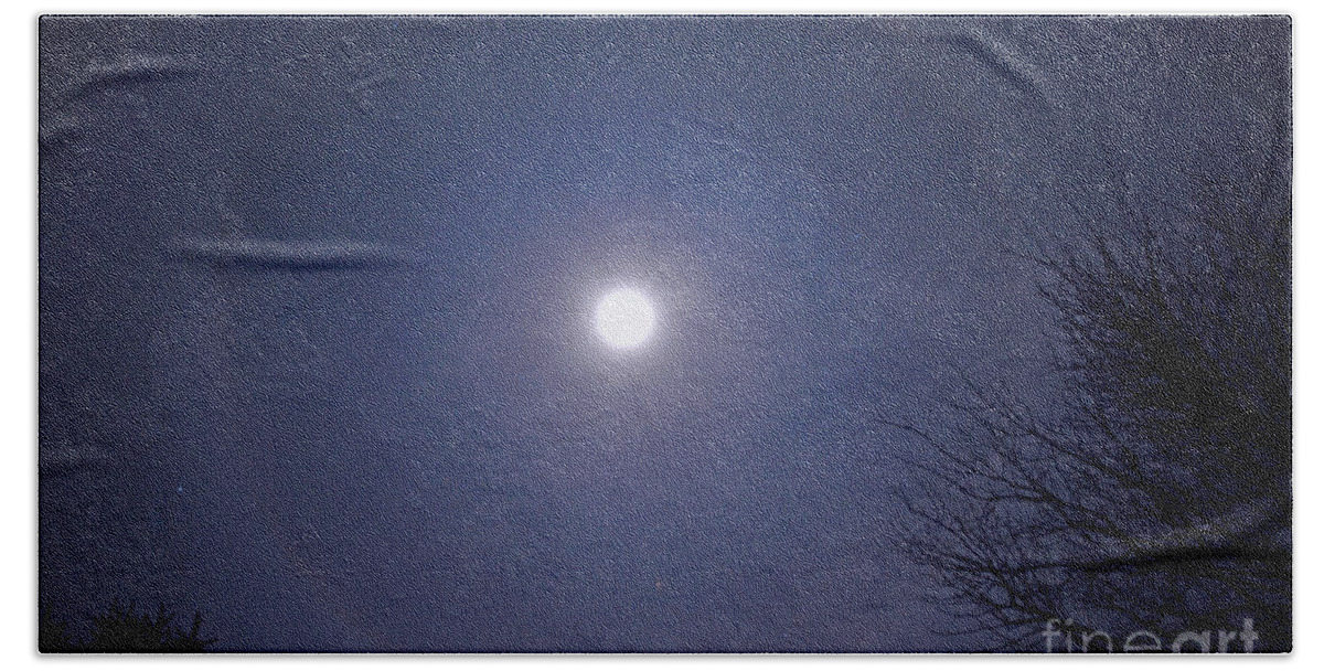 Color Photography Beach Towel featuring the photograph Lunar Corona by Sue Stefanowicz