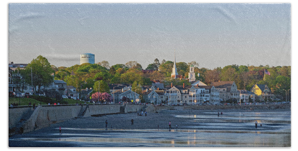 Lynn Beach Towel featuring the photograph Lynn Waterfront Swampscott Water Tower Lynn MA by Toby McGuire