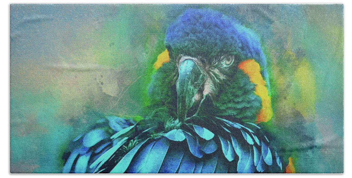 Macaw Beach Towel featuring the photograph Macaw Magic by Brian Tarr