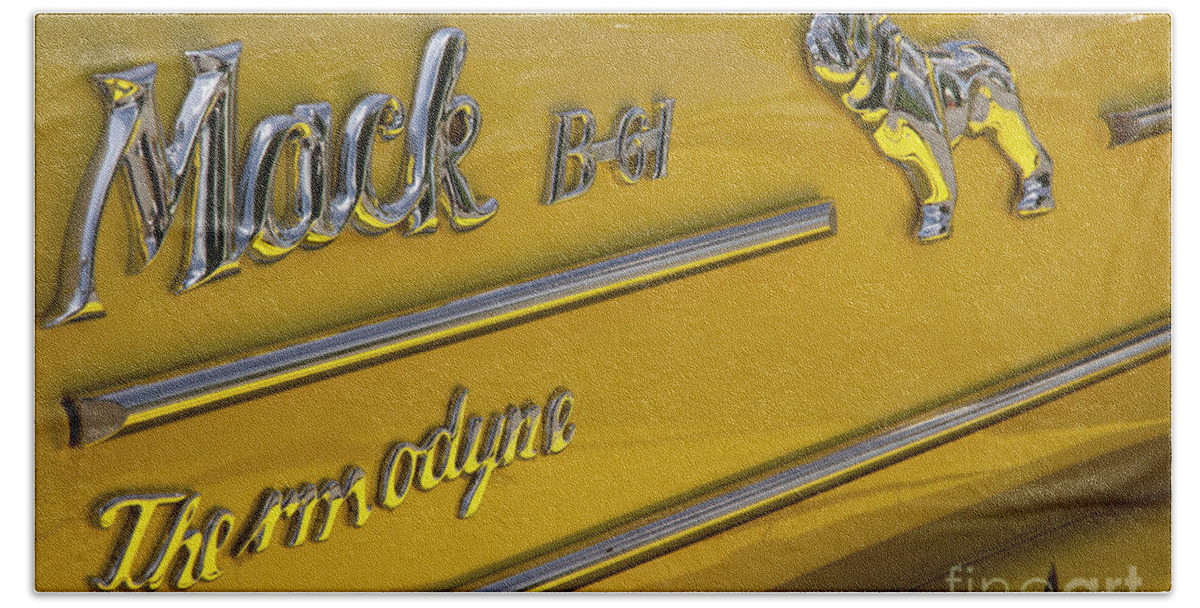 Mack Truck Beach Towel featuring the photograph Mack B-61 by Mike Eingle
