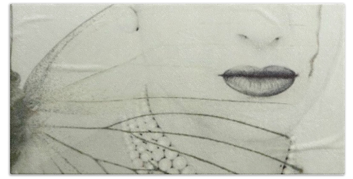 Maria Callas Beach Towel featuring the digital art Madam Butterfly - Maria Callas by Paul Lovering