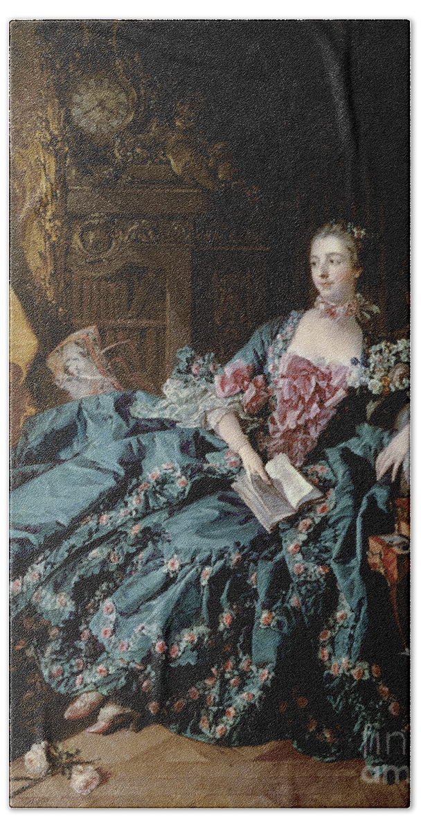 Madame Beach Towel featuring the painting Madame de Pompadour by Francois Boucher