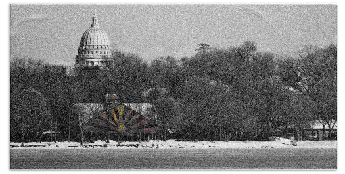 Capitol Beach Towel featuring the photograph Madison Capitol and Zoo 3 by Steven Ralser