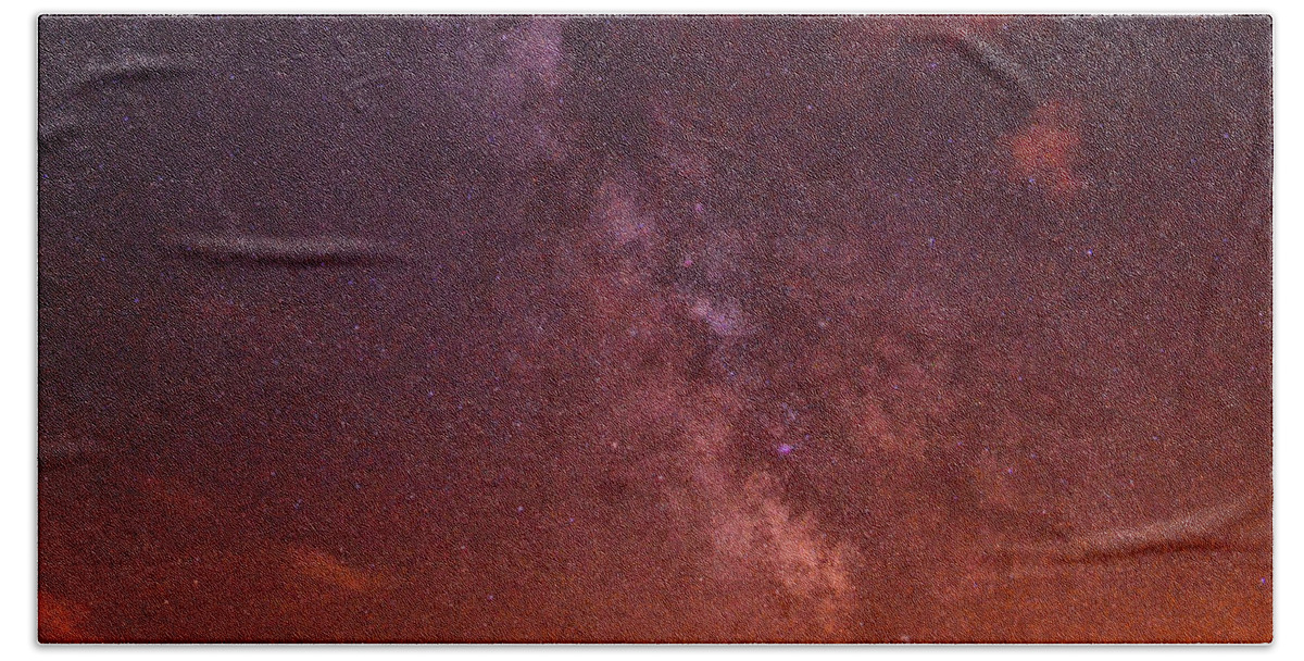 France Beach Towel featuring the photograph Magenta Milky Way France by Lawrence Knutsson