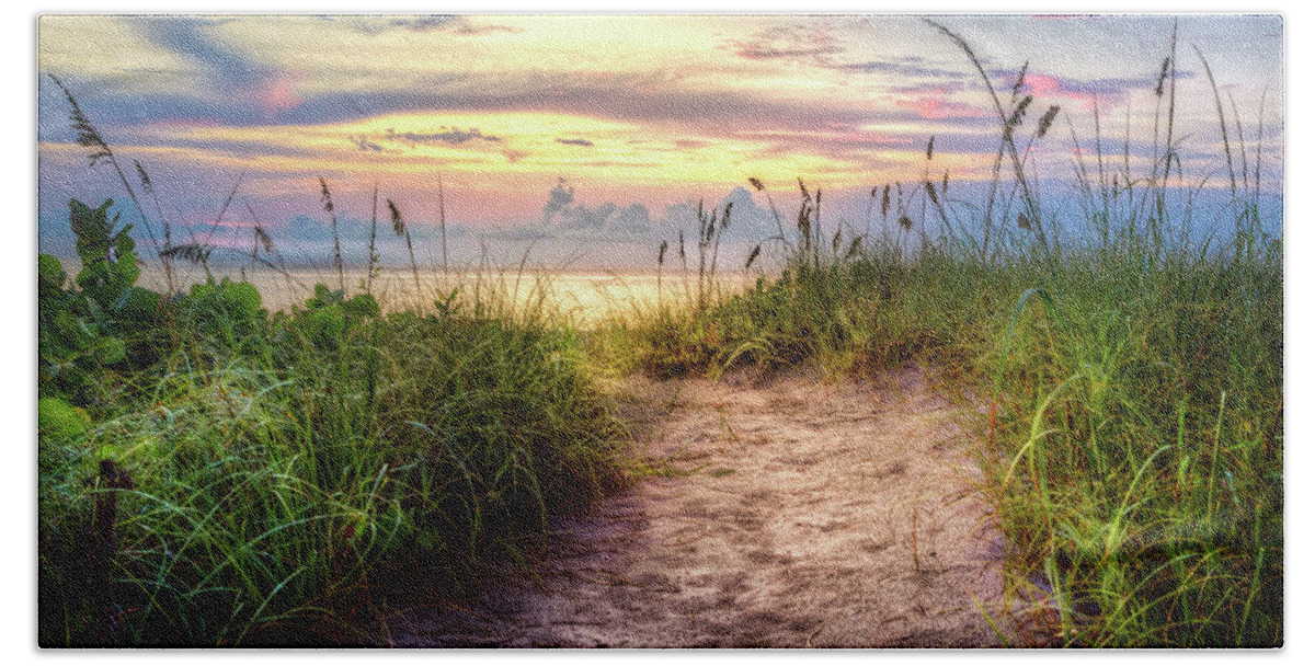 Clouds Beach Sheet featuring the photograph Magical Light in the Dunes by Debra and Dave Vanderlaan