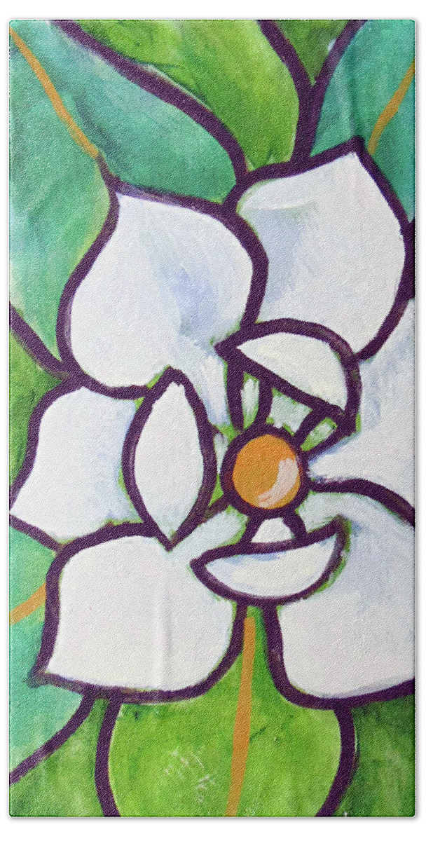  Beach Towel featuring the painting Magnolia 23 by Loretta Nash