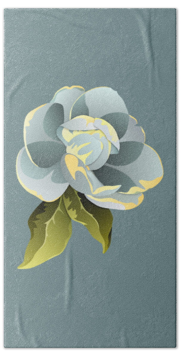 Magnolia Beach Sheet featuring the digital art Magnolia Blossom Graphic by MM Anderson