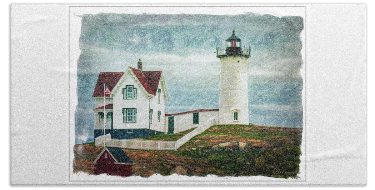 Lighthouse Beach Towel featuring the photograph Maine Lighthouse by Peggy Dietz