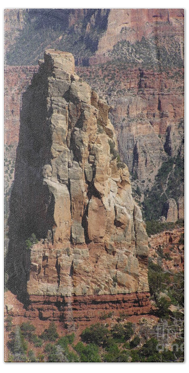 Rock Beach Towel featuring the photograph Majestic by Louise Magno