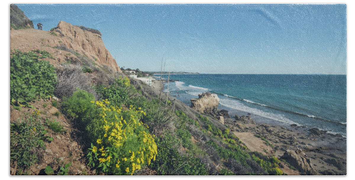 Landscape Beach Towel featuring the photograph Malibu by Margaret Pitcher
